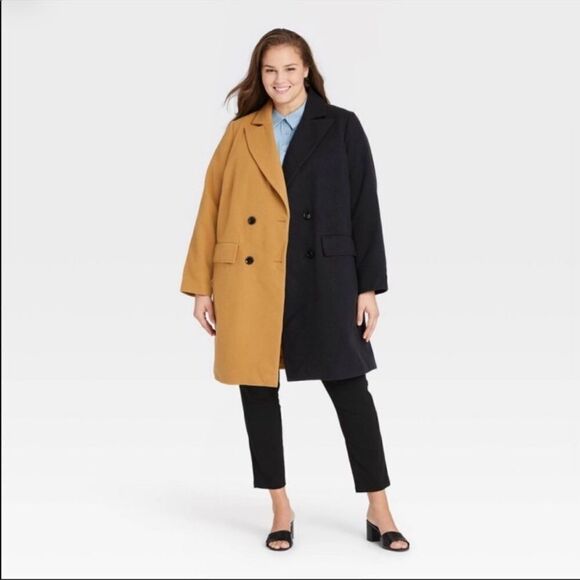 NWOT Who What Wear Target Black Overcoat - Picture 1 of 5